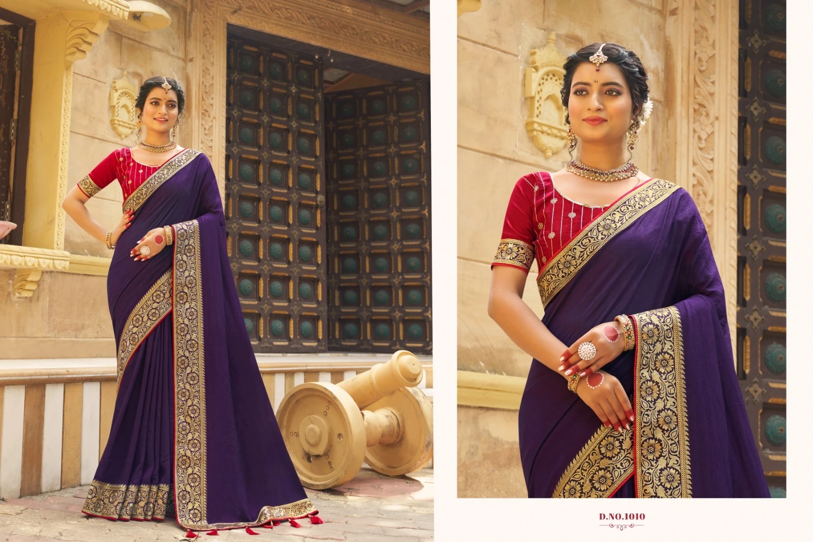 Suma Designer Manyta Vichitra Blooming Wholesale Fancy Sarees Catalog — Wholesale Sarees, MPA wholesale from Surat - Gallery Image 5